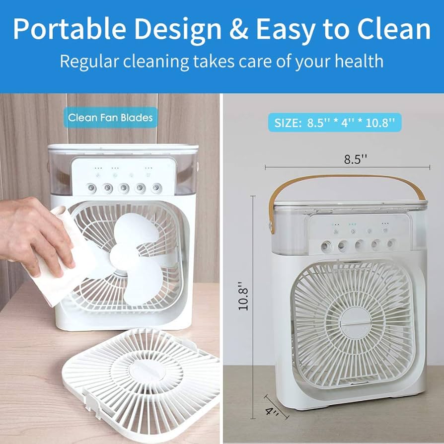 ABANICO/ MINI VENTILADOR DE AIRE CON HUMIFICADOR