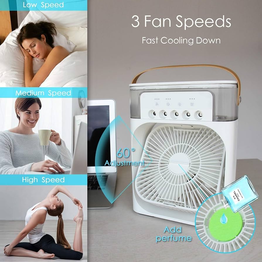 ABANICO/ MINI VENTILADOR DE AIRE CON HUMIFICADOR