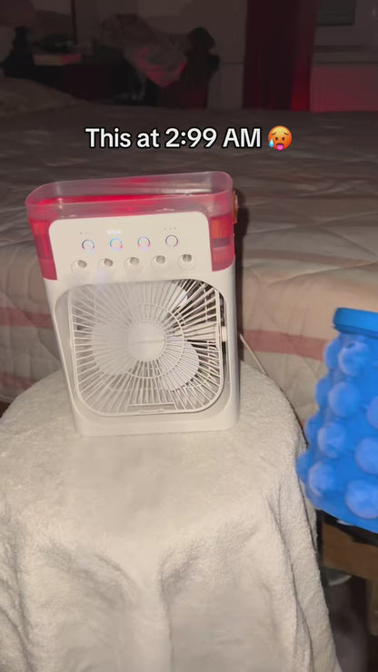 ABANICO/ MINI VENTILADOR DE AIRE CON HUMIFICADOR